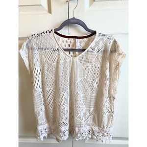 White Crochet Top